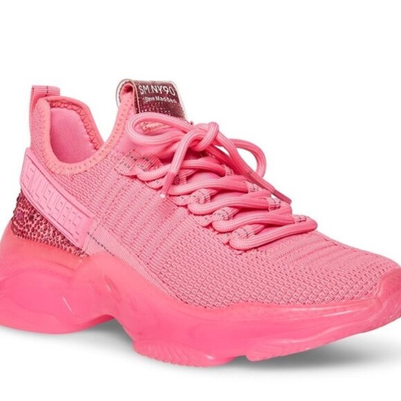 Steve Madden Women's Maxima Sneaker, Pink, Size 11 - Picture 1 of 5